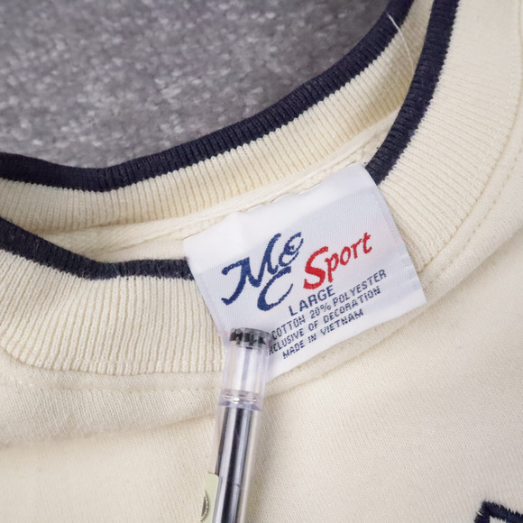 Vintage 90s Embroidered Golf Large Off White Large Long Sleeve Sweatshirt - Picture 5 of 13